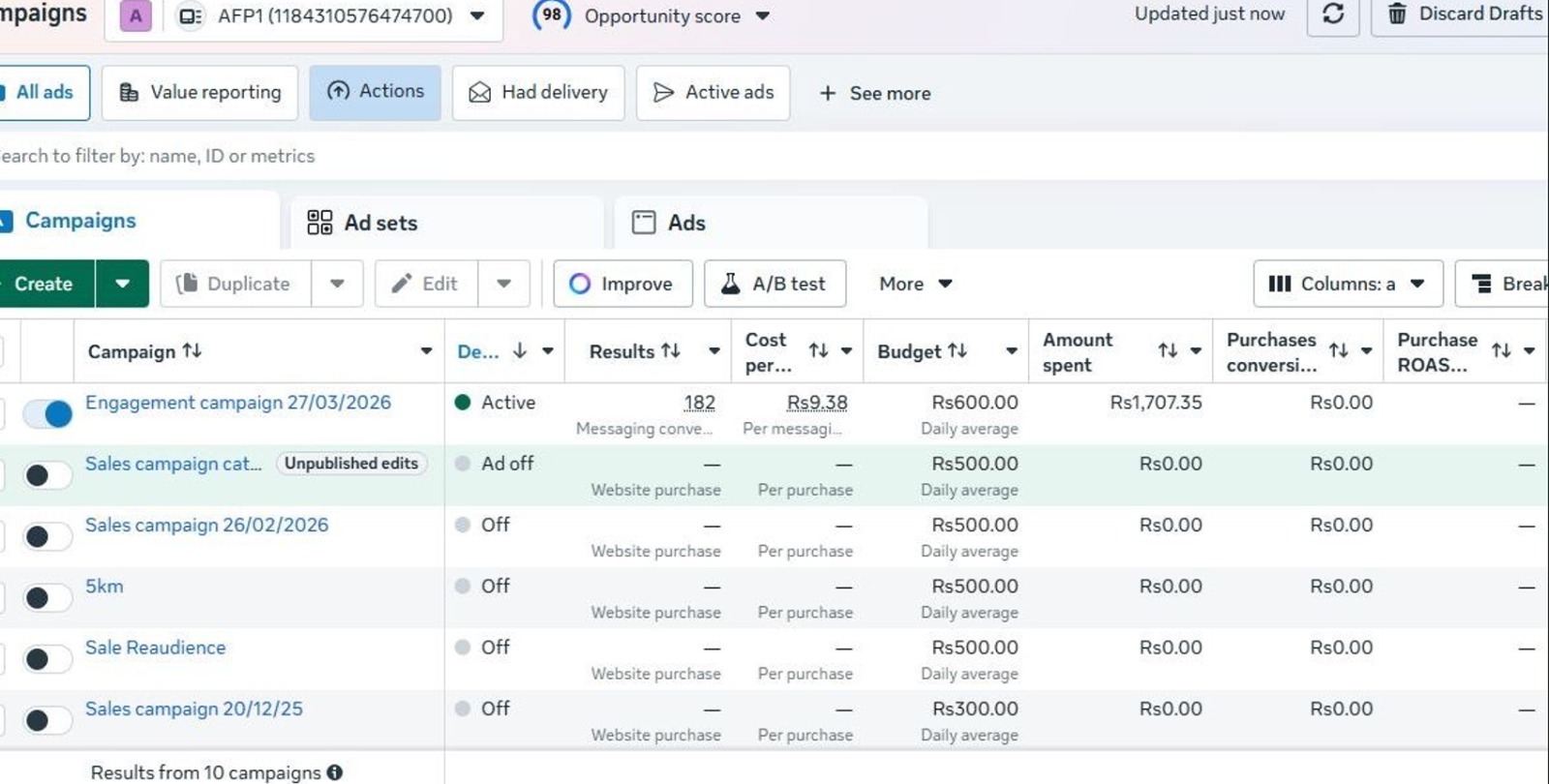 Facebook Ads Engagement Campaign